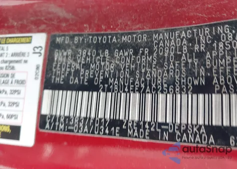 2010 Toyota Corolla S from USA, damaged, VIN 2T1BU4EE7AC256832